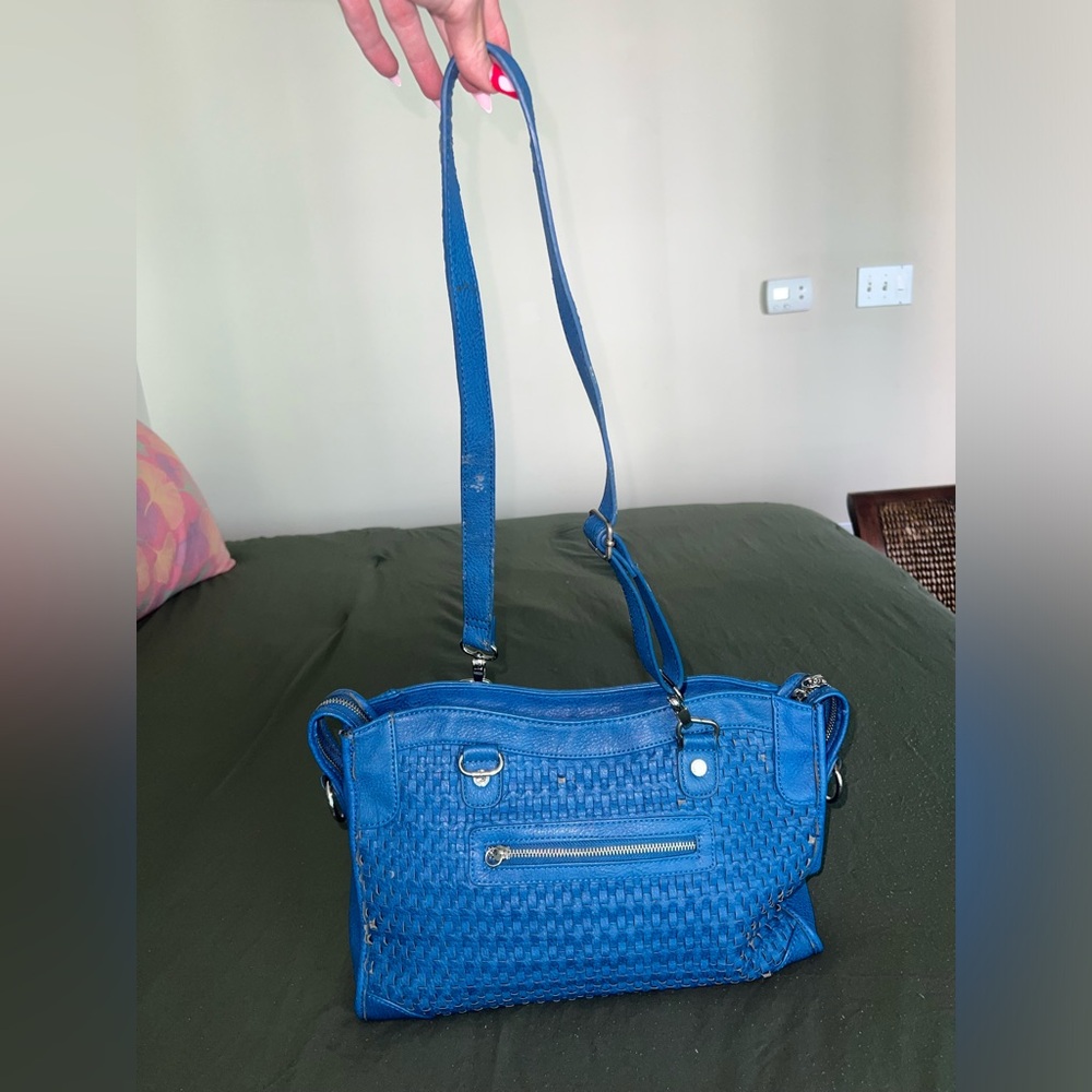Steve Madden Blue Textured Crossbody Bag